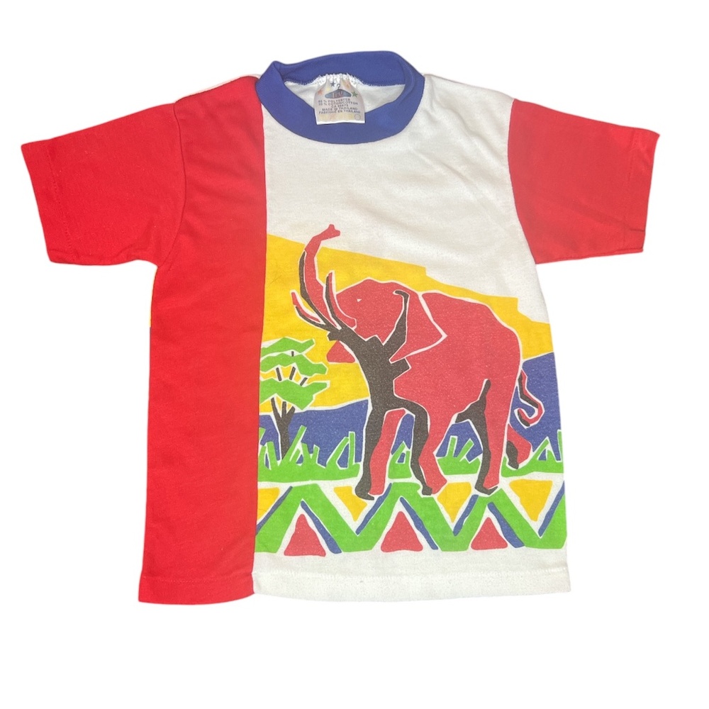Vintage Colourblock Thailand Elephant Toddler's T Shirt